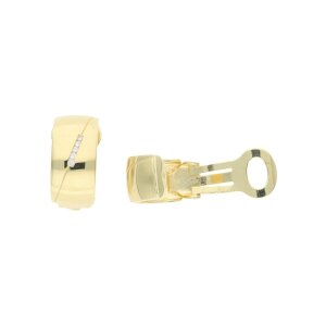 JuwelmaLux Ohrclips Silber 925 Gold plattiert mit synth....