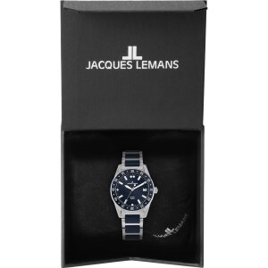Jacques Lemans Damen Uhr 42-12B Edelstahl, Keramik