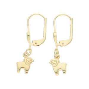 JuwelmaLux Ohrringe für Kinder Schafe 333 Gold JL30-06-4106