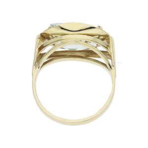 Damen Ring 585/000 (14 Karat) Gold mit Aquamarin getragen...