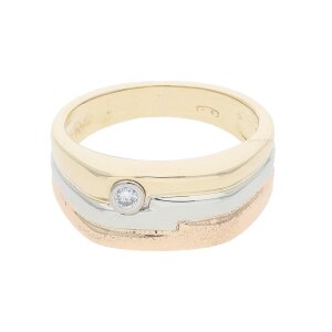 Tricolor Ring Gold 585 Brillant Second Hand 25321852...