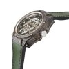 Police Herren Uhr Automatik PEWGR1592404 Kunststoff mit grüne Lederanlage