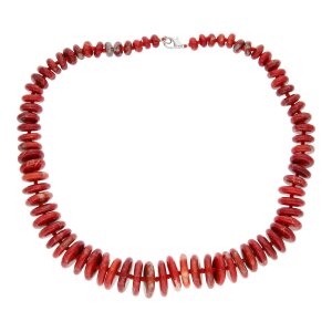 Halskette Achat Rot mit Metallverschluss 25321889