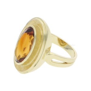 Ring 585/000 (14 Karat) Gold mit Citrin getragen 25321891