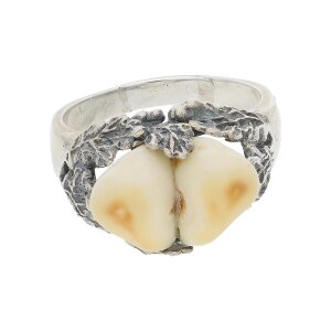 Herrenring Trachtenring 835 Silber Grandel getragen...