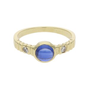 Saphir Ring Gold 585 Billanten Second Hand 25321888 getragen