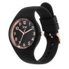 Ice-Watch Damen Uhr ICE Glam 014760 Black Rose Gold, Numbers, Small