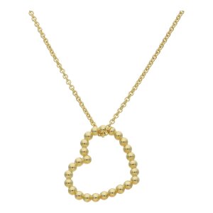 JuwelmaLux Halskette mit Anhänger Herz 925 Silber Gold plattiert JL16-05-0610