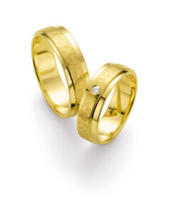 Ruesch Eheringe Gelbgold mit Brillant 66/05100-060