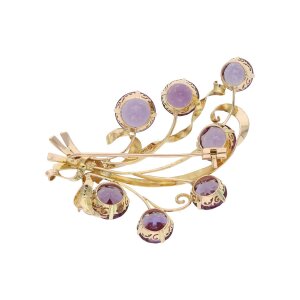 Brosche 585/000 (14 Karat) Roségold mit...
