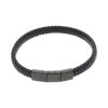 JuwelmaLux Armband aus Edelstahl und Leder IP-Beschichtet schwarz JL45-03-0074