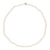 Perlenkette 585/000 (14 Karat) Weißgold mit Akoya Zuchtperle und Diamanten, getragen 25321953