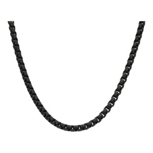 JuwelmaLux Halskette aus Edelstahl IP-Beschichtet schwarz...