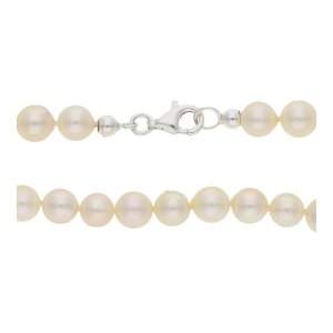 JuwelmaLux Perlenkette 925/000 Sterling Silber mit...