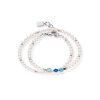 Coeur de Lion Armband 0950/30-0700 Princess Pearls Wrap Around silber blau
