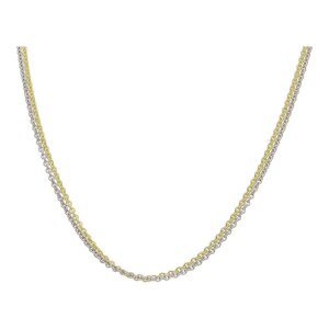 Kette Gold und Weißgold 333 doppelreihig...