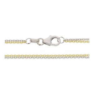 Kette Gold und Weißgold 333 doppelreihig...
