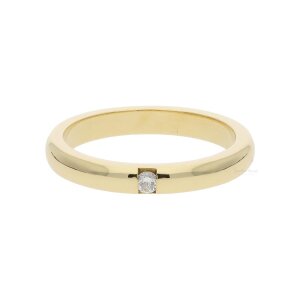 Damenring 750 Gelbgold Brillant ca. 0.05ct getragen...