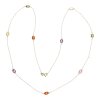 JuwelmaLux Halskette 585/000 (14 Karat) Gelbgold mit bunten Zirkonia JL41-05-0016