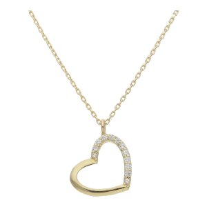 JuwelmaLux Halskette 585/000 (14 Karat) Gold Herz mit...