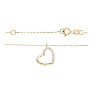 JuwelmaLux Halskette 585/000 (14 Karat) Gold Herz mit...