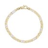 JuwelmaLux Armband 585/000 (14 Karat) Bicolor Gold- und Weißgold JL41-03-0070