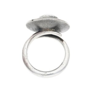 Ring 925/000 Sterling Silber geschwärzt mit Süßwasserzuchtperle, Handarbeit, getragen 25322095