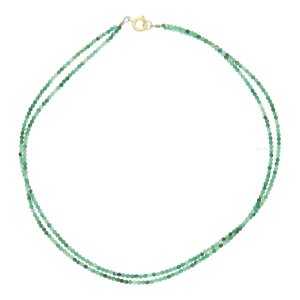 Steinkette Smaragd mit Doublé getragen 25322112
