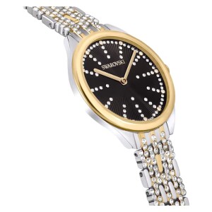 Swarovski Damen Uhr 5644056 Attract Uhr Schweizer Produktion, Pavé, Metallarmband, Schwarz, Metallmix