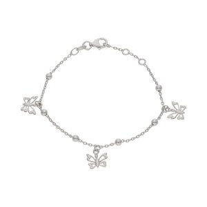 JuwelmaLux Armband 925/000 Sterling Silber Schmetterlinge...