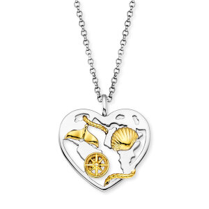 Engelsrufer Halskette Silber ERN-ALOHAHEART-BIG Herz Gold...