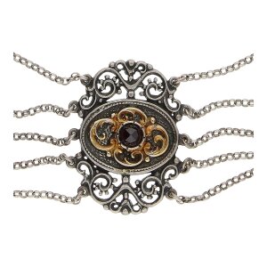 Trachten Collier 835/000 Silber, Granat, Teilw....