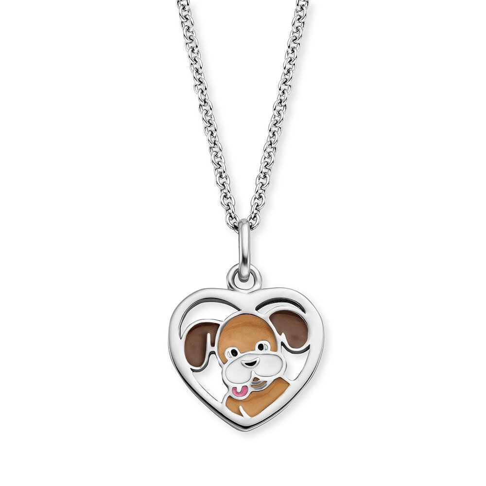 HEN-DOG-HEART | Herzengel Sterling Silber 925/000 HEN-DOG-HEART Emaill Halskette
