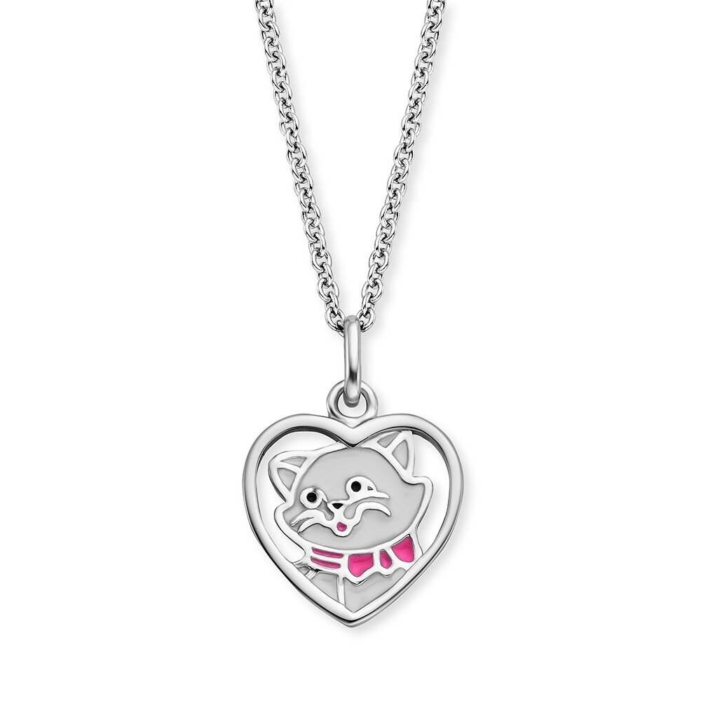 HEN-CAT-HEART | Herzengel Halskette HEN-CAT-HEART 925/000 Sterling Silber  Emaill