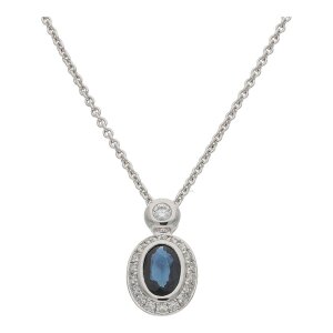 JuwelmaLux Anhänger mit Kette 585 Weißgold mit...