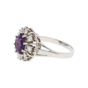 Amethyst Ring Weißgold 750 Brillant Second Hand...