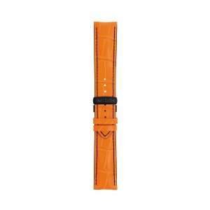 Mido Uhrband M600012933 Leder Orange, Schwarz mit...