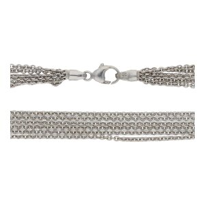 JuwelmaLux Halskette 6-Reihig 925/000 Sterling Silber JL30-05-4527