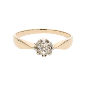 Ring 585/000 (14 Karat) Rotgold mit Diamant, getragen...