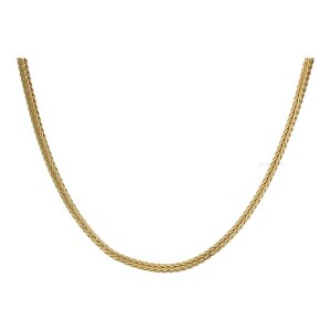 Halskette 750/000 (18 Karat) Gold, Fuchsschwanz, getragen...