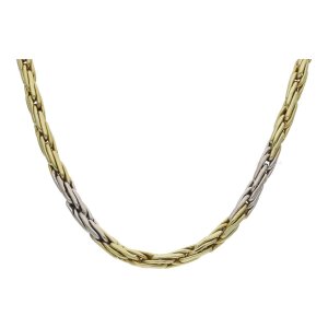 Halskette 585/000 (14 Karat) Gold und Weißgold,...