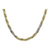 Halskette 585/000 (14 Karat) Gold und Weißgold, Fantasie, getragen 25322481