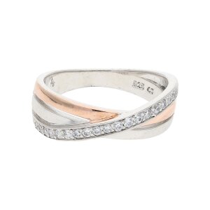 JuwelmaLux Ring 925/000 Sterling Silber teils...
