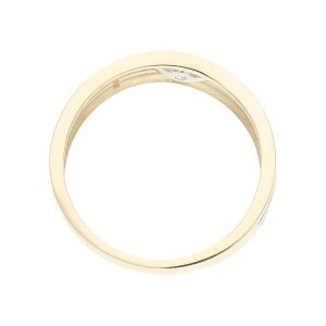 JuwelmaLux Ring 333 Gold- und Weißgold mit synth. Zirkonia JL10-07-3413