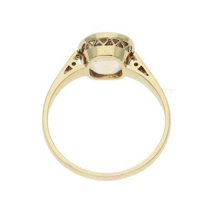 Ring 585/000 (14 Karat) Gelbgold mit Citrin, getragen...