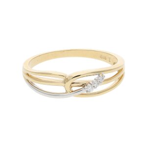 JuwelmaLux Ring 585 Gold- und Wei&szlig;gold mit...