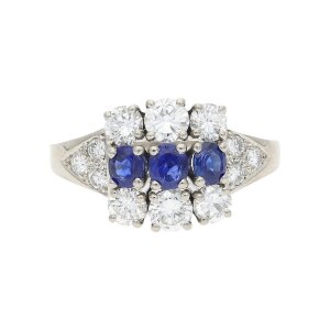 Ring Weißgold 750 Saphir und Brillant Second Hand...