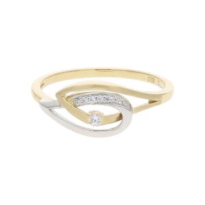 Ring Gold und Weißgold 333 Zirkonia JL10-07-3418...