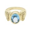 Ring 375/000 (9 Karat) Gold mit Blautopas, getragen 25322558