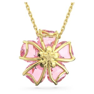 Swarovski Halskette Florere 5650569 Blume, Rosa, Goldlegierungsschicht